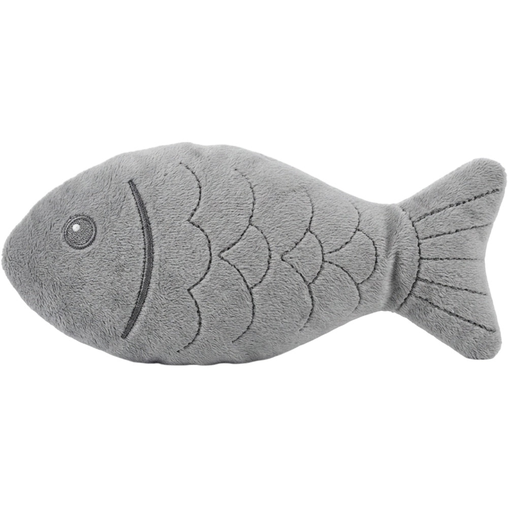 Mlkhd Crinkle Plush Cat Toy Fish Gray 18 cm