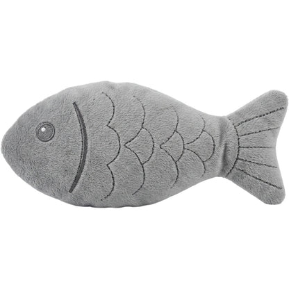Mlkhd Crinkle Plush Cat Toy Fish Gray 18 cm